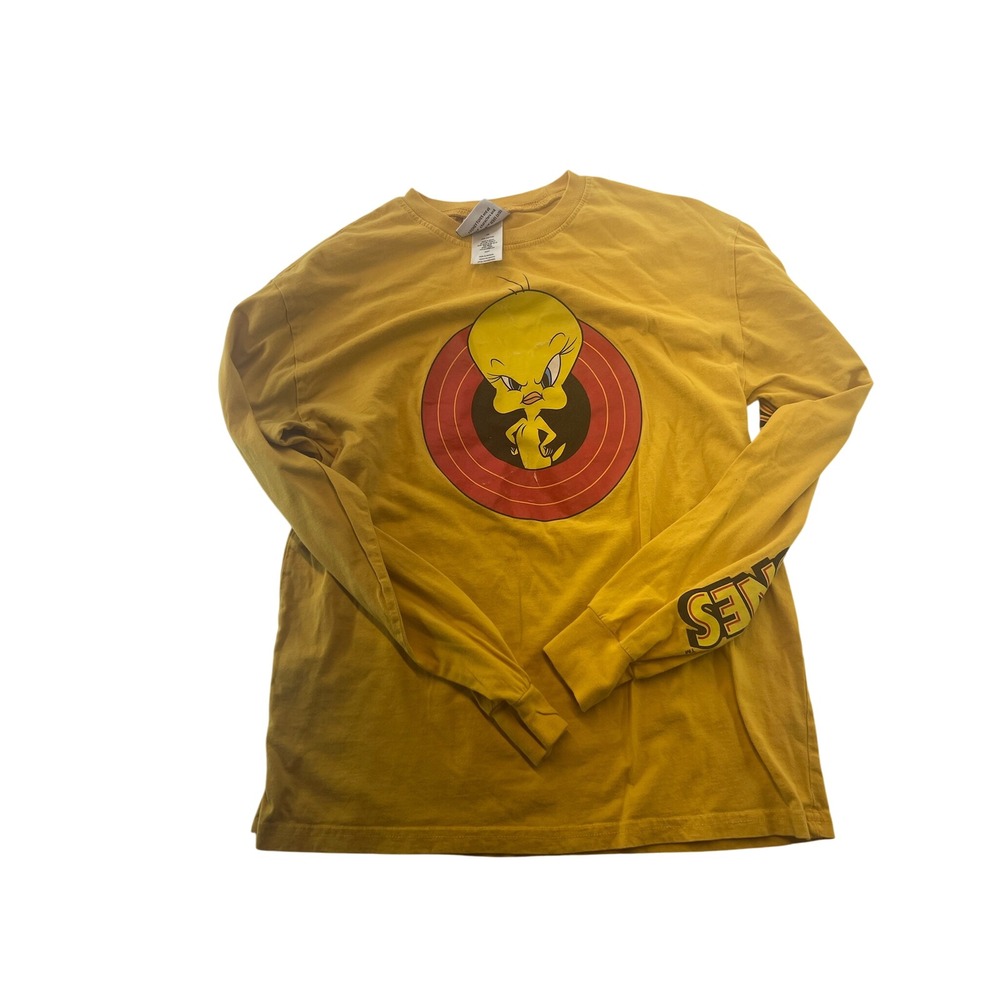 VTG Looney Tunes Tweety Bird Long Sleeve T Shirt Mens XS Cartoon Graphic‎ Tee